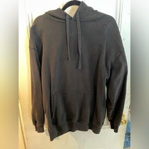 aerie Black Pullover Hoodie | Size S
